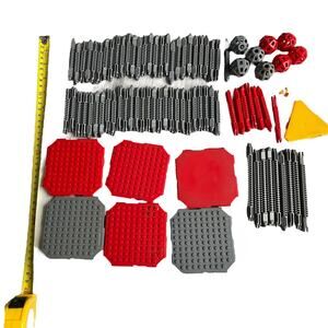 Ramagon Construction Building Toy Parts Assorted Gray Red Build Needs Cleaning
